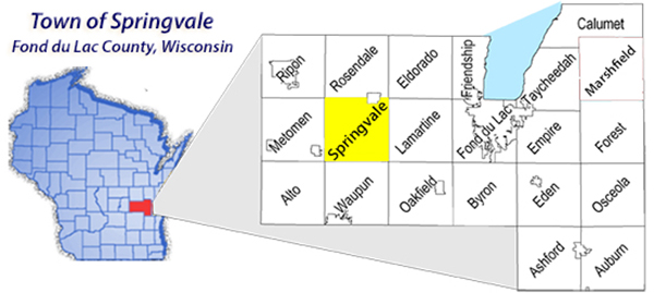 Town Springvale & Fond du Lac County Map